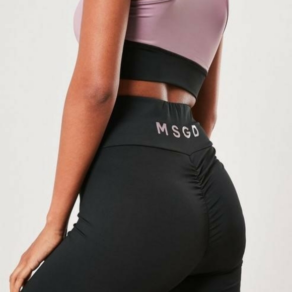 Missguided gathered seam black leggings - Picture 2 of 10